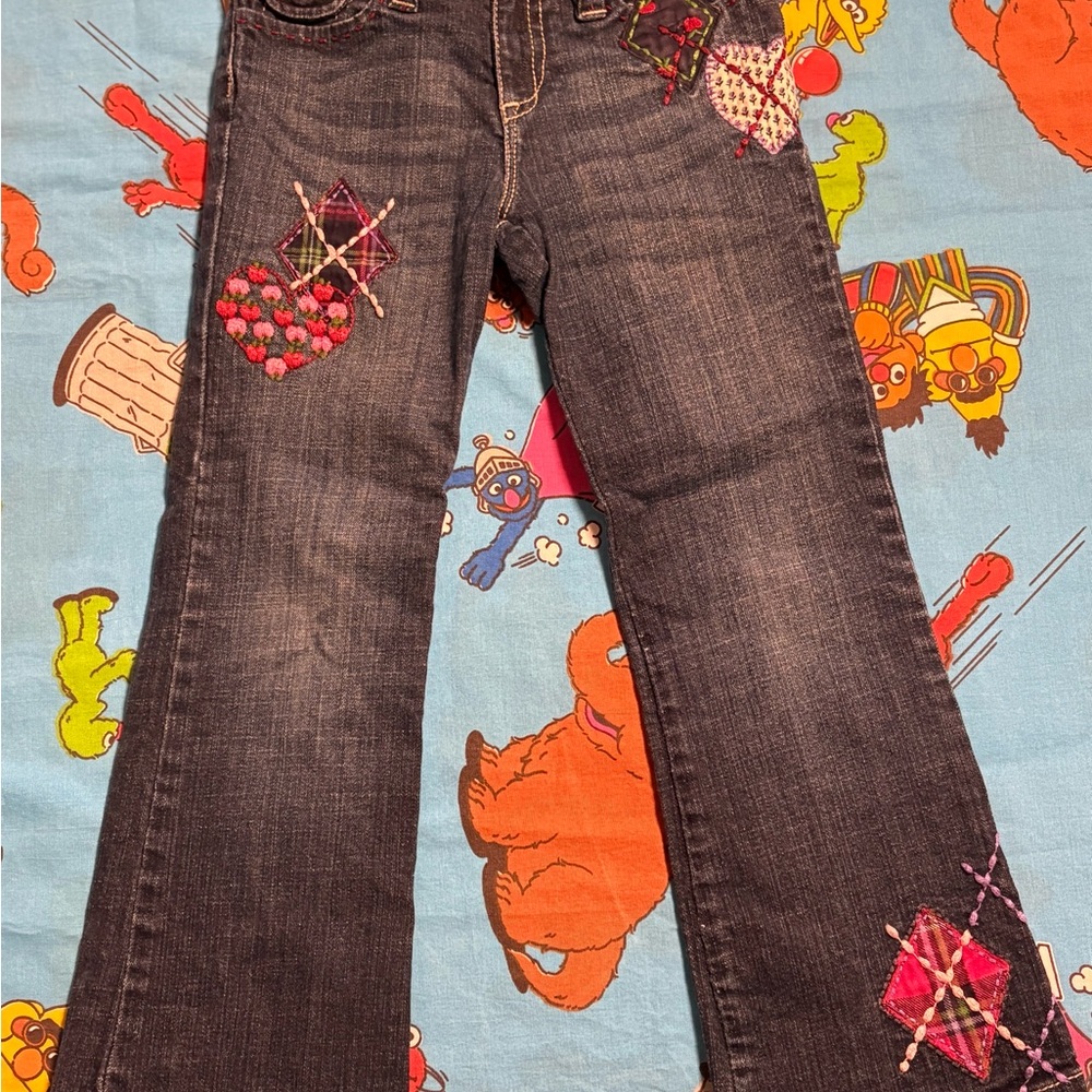 GAP Kids Dark Blue Jeans with Colorful Patches